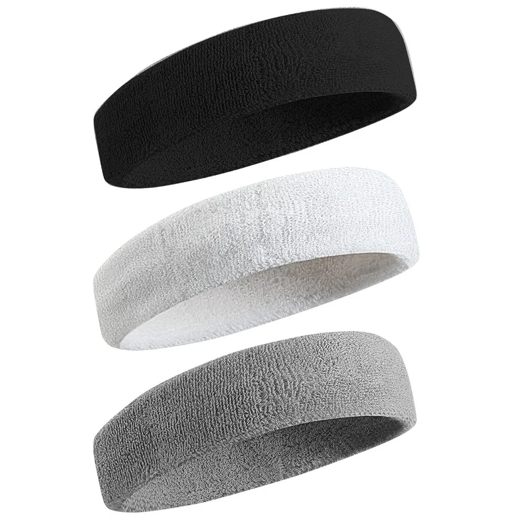  BEACE Sweatband Sports Headband SWEET-88 3-pack cotton terry — product photo