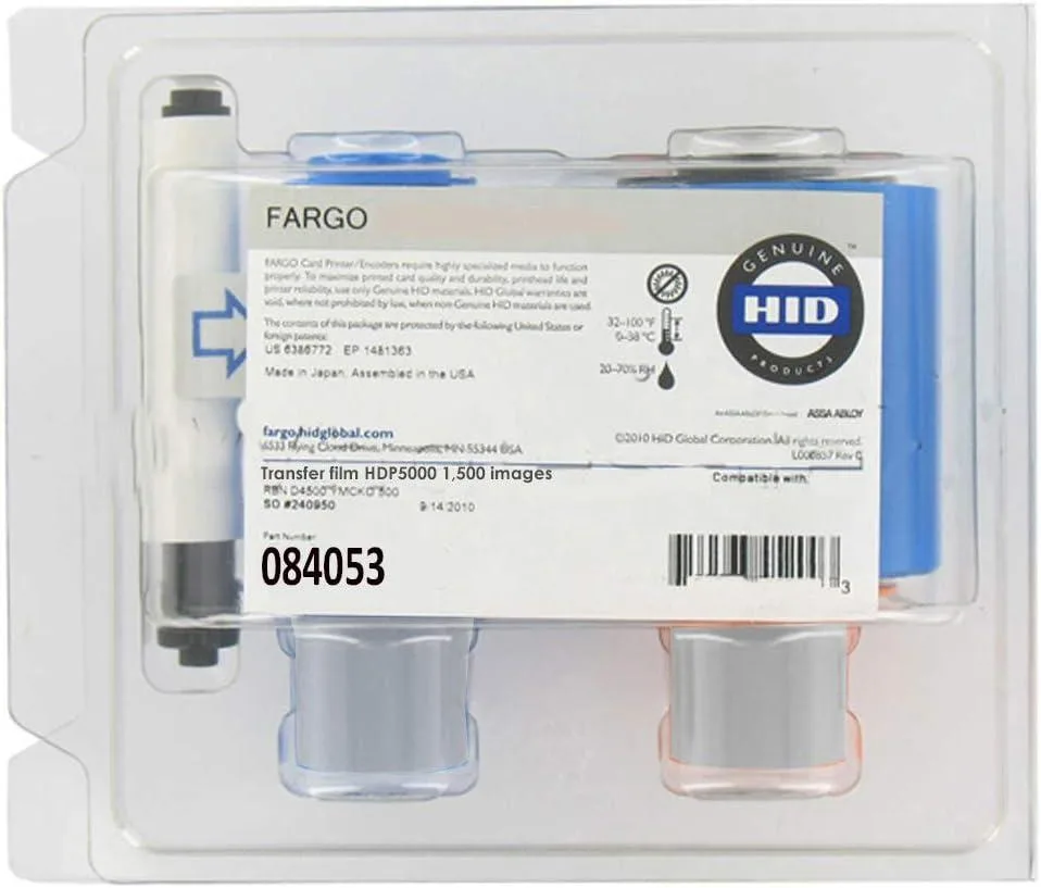 White rectangular cassette tray labelled 84053 for HDP5000 printer