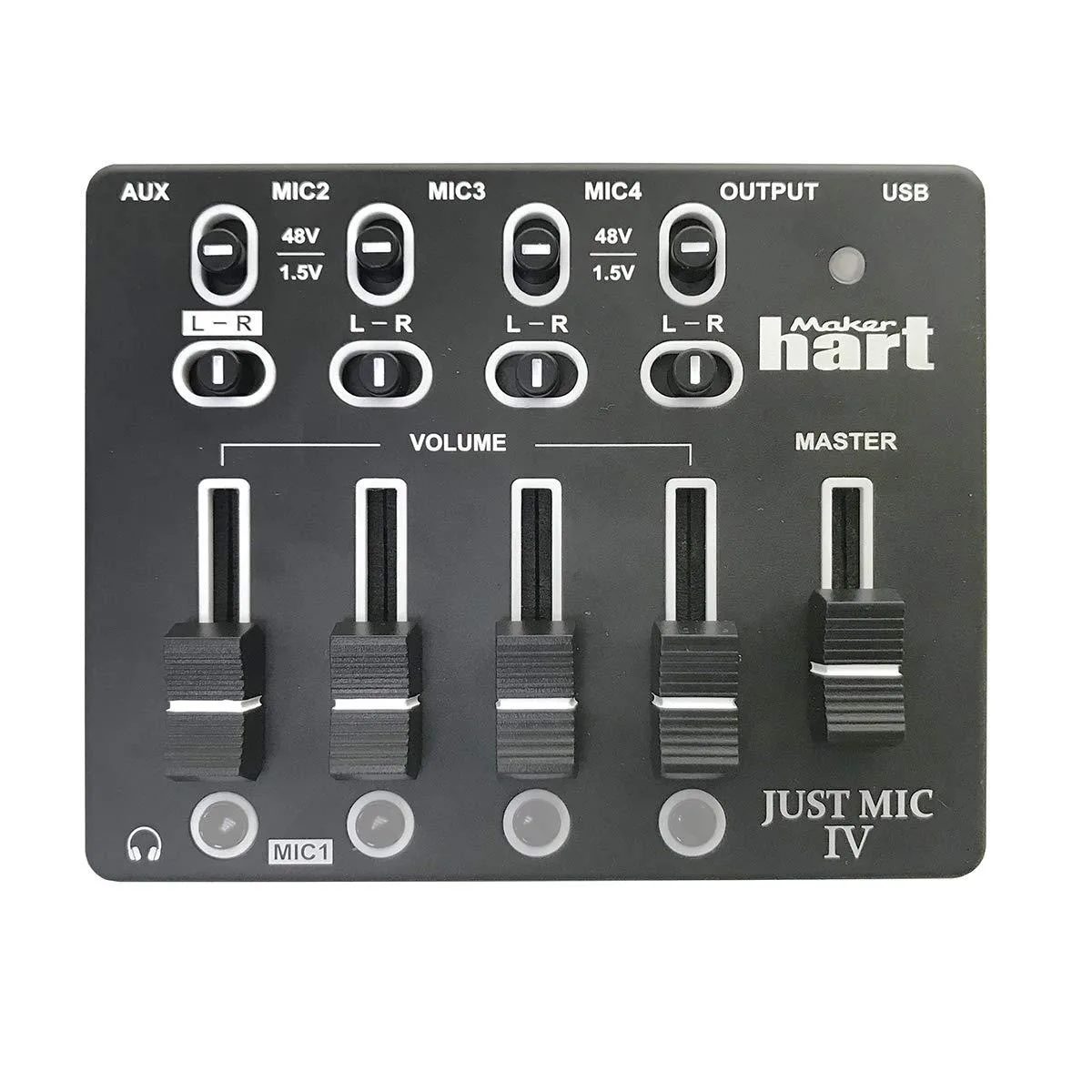  Maker hart Just Mixer 4 mini 4-channel audio mixer — product photo