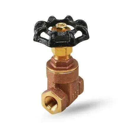 Brass gate valve with cast iron wheel handle