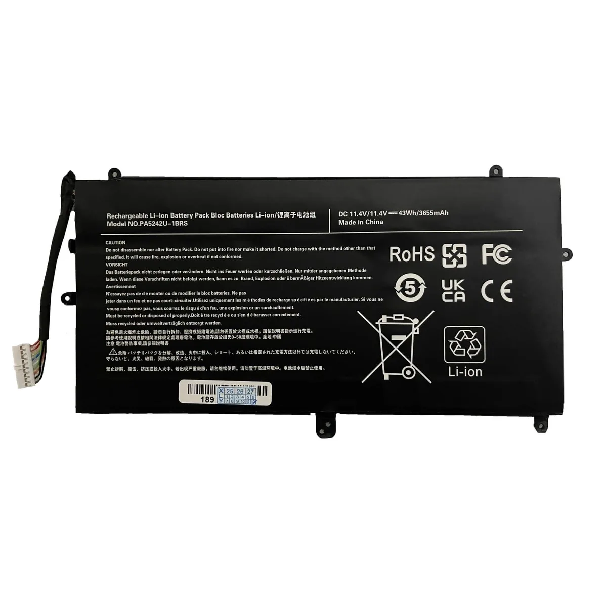 Audiovox - Generic Audiovox - Generic PA5242U-1BRS laptop battery 11.4V 43Wh — product photo