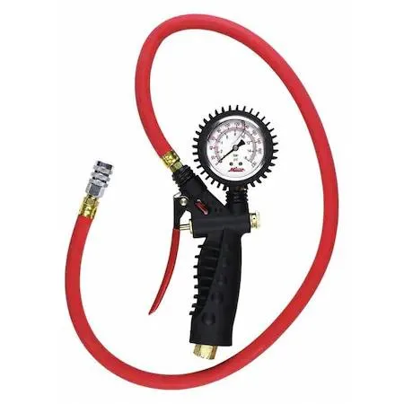 Milton 572A analog inflator gauge with Kwik Grip chuck