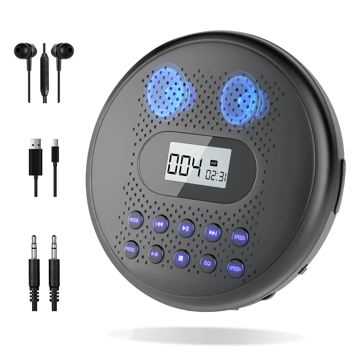 CD5189B CD Player Black 5.5in 1.1in 0.26kg 1400mAh — product photo