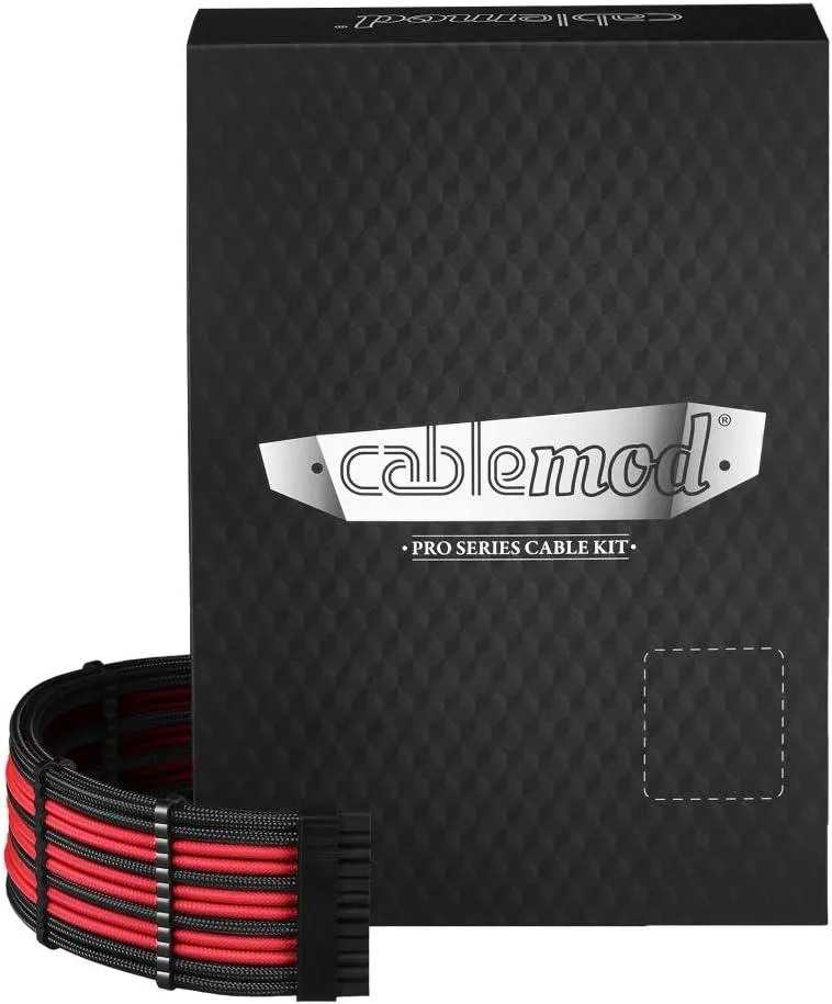 CableMod CableMod RT-Series Pro ModMesh Cable Kit for ASUS and Seasonic Power Supplies (Black/Red) — product photo