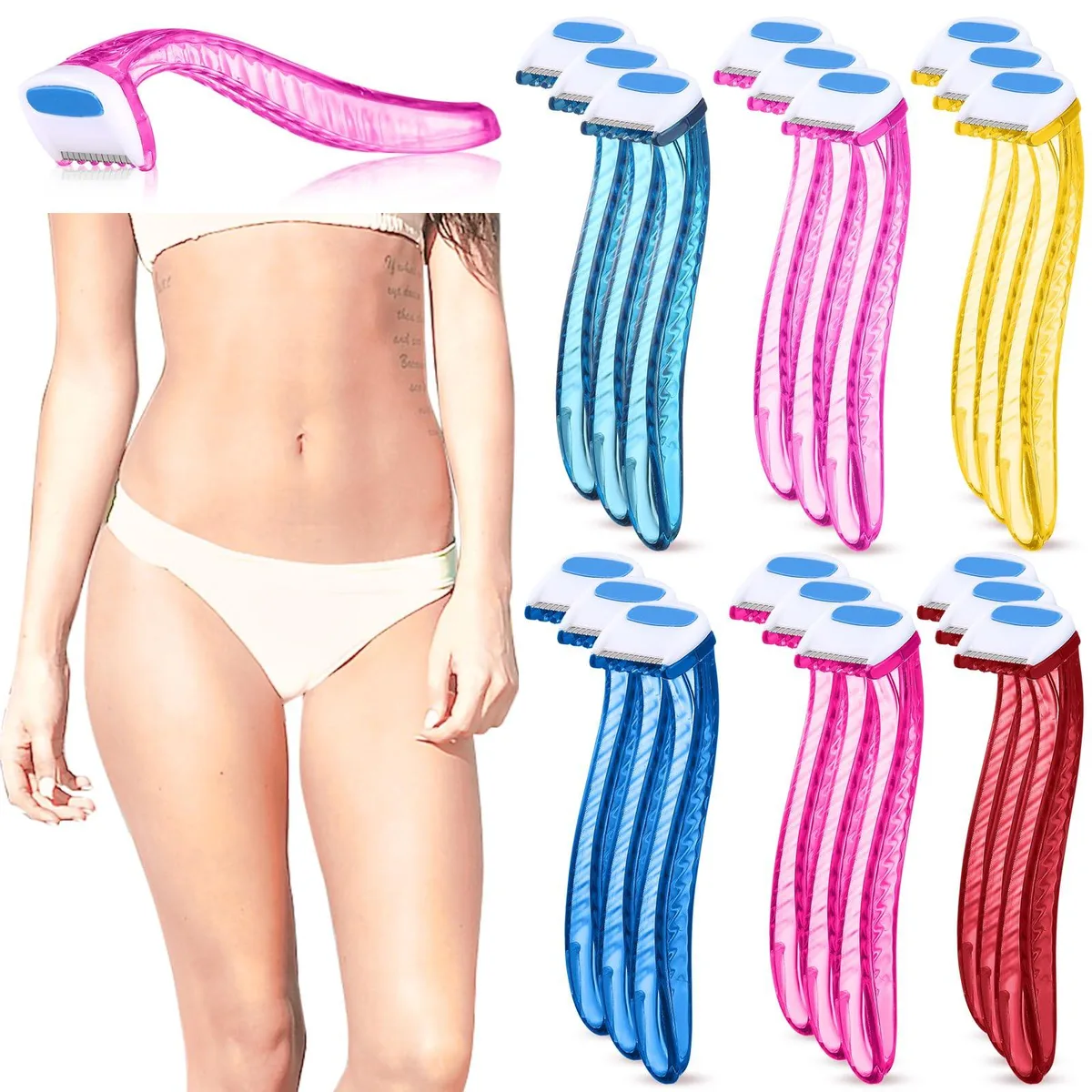 No Sew No Sew 16 Pcs Women's Disposable Bikini Razors Multicolor Shavers For Women — product photo