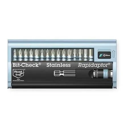 Wera 30-piece stainless steel insert bit set in compact case
