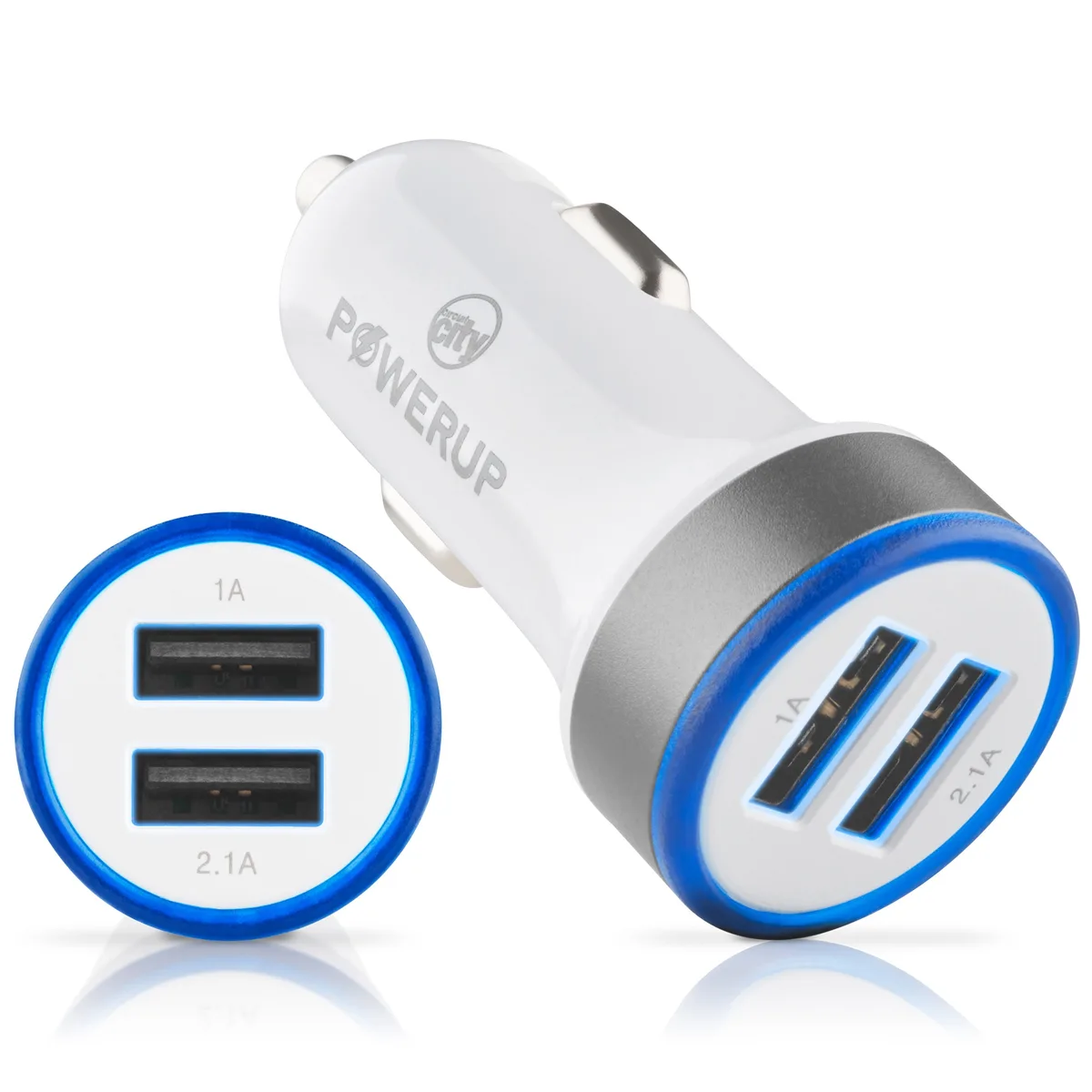 Circuit City Circuit City 2019 2-Pack 10W 3.1A Dual USB Car Charger White — product photo