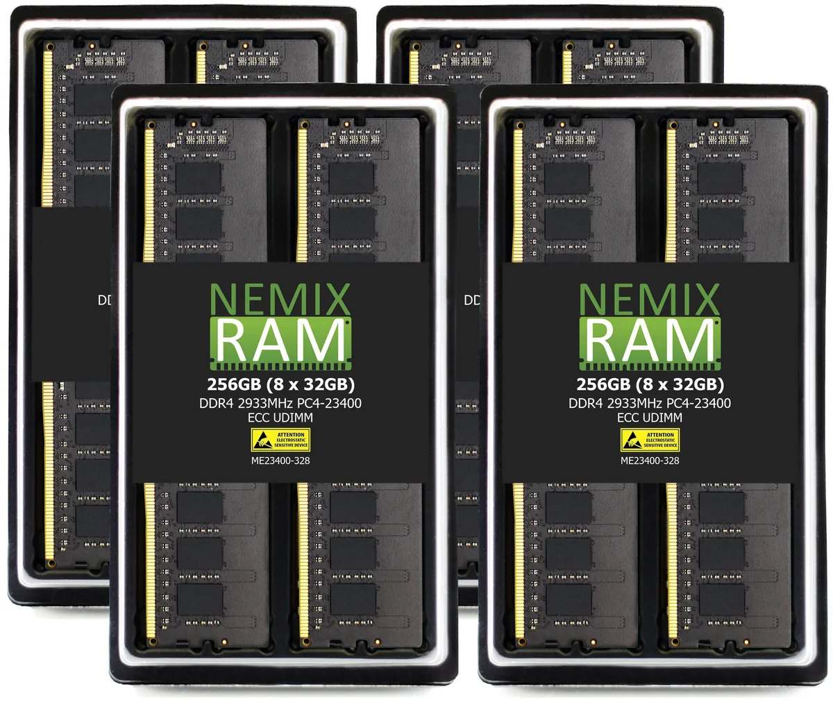 NEMIX RAM NEMIX RAM 256GB (8x32GB) DDR4 2933 ECC UDIMM CL21 1.2V server RAM — product photo