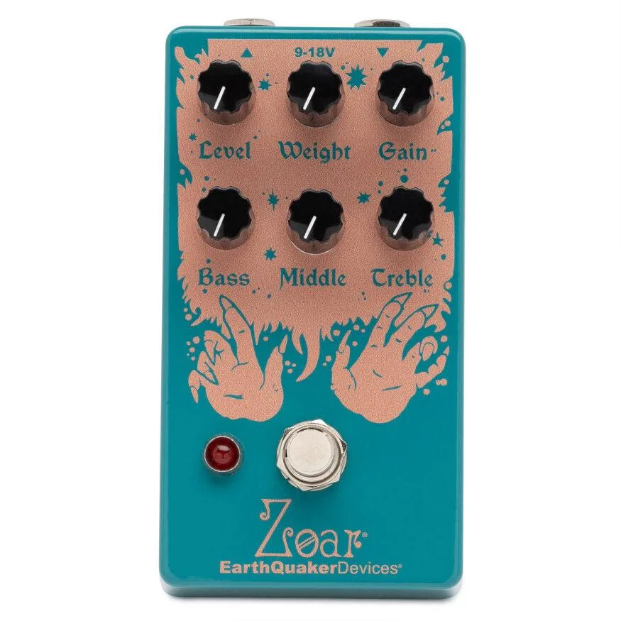 EarthQuaker Devices EarthQuaker Devices Zoar Dynamic Audio Grinder Bass Pedal Water Blue — product photo