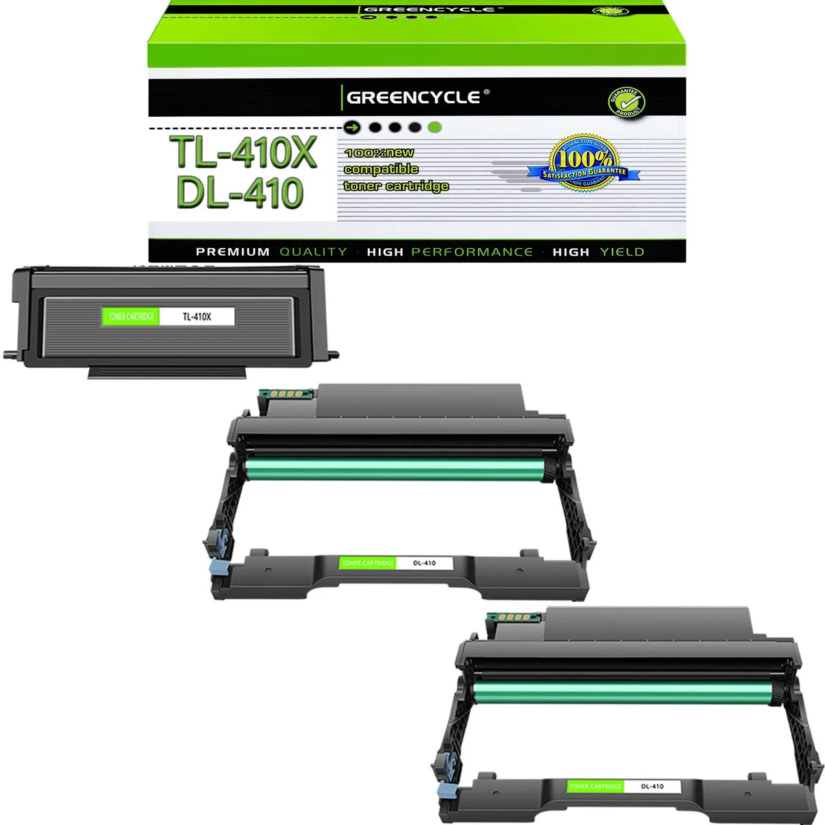 GREENCYCLE GREENCYCLE TL-410X Toner &amp; 2× DL-410 Drum Combo — product photo