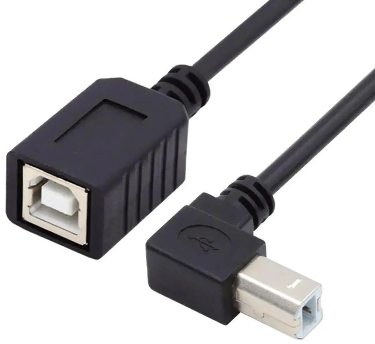 Vszerda Vszerda USB 2.0 Type B Male to Female 90° UP Angled Extension Cable 20cm — product photo