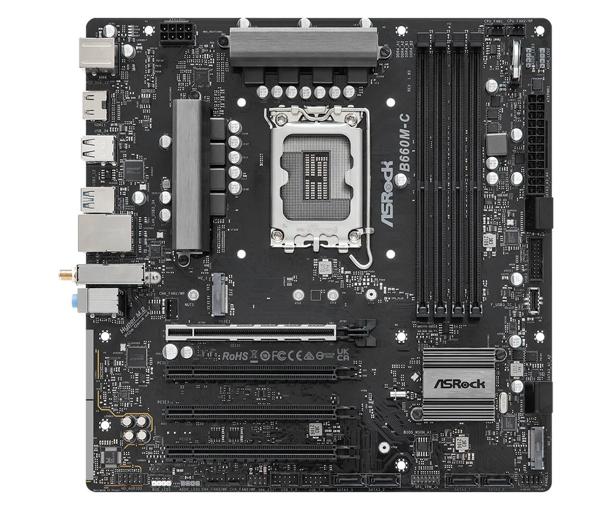 ASRock ASRock B660M-C Intel LGA 1700 DDR4 MicroATX Motherboard — product photo