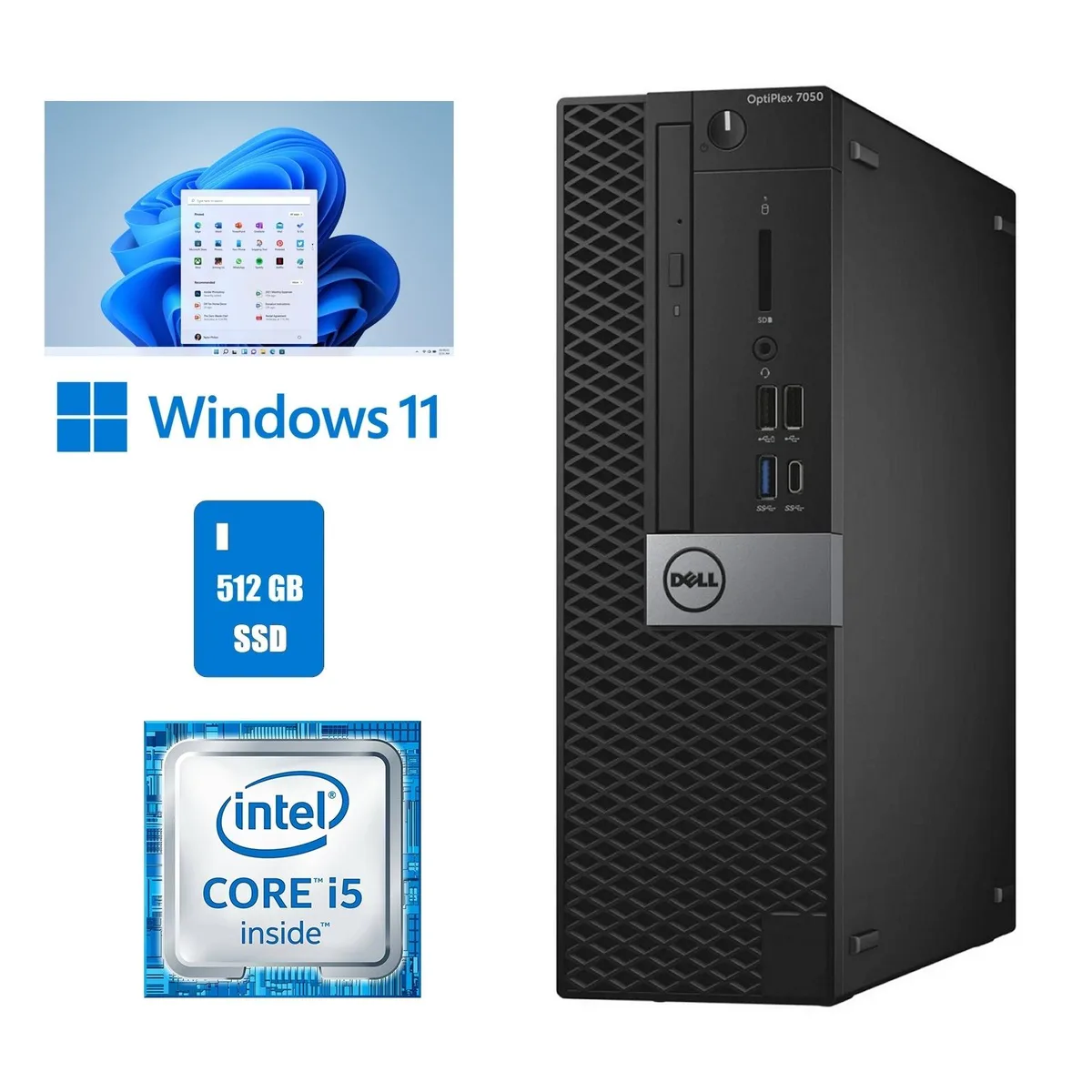 DELL DELL OptiPlex 7050 SSF Core i5-6500 16GB DDR4 512GB SSD Windows 11 Pro — product photo