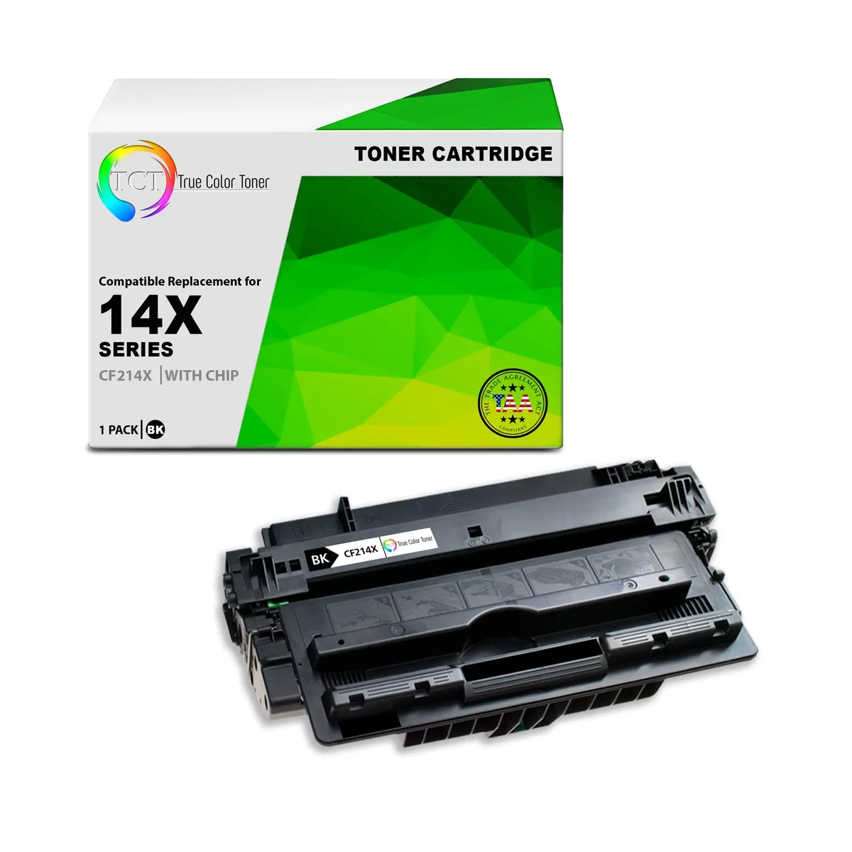 True Color Toner True Color Toner CF214X 14X High Yield Black Toner Cartridge 17500 Pages — product photo