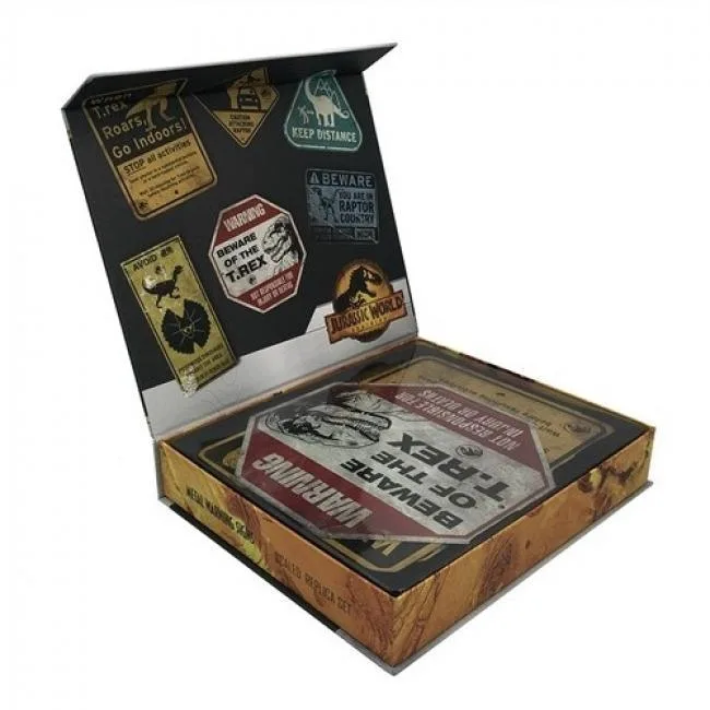Factory Entertainment Factory Entertainment Jurassic World Metal Warning Sign Scaled Replica 6-Piece Set Home Accent — product photo