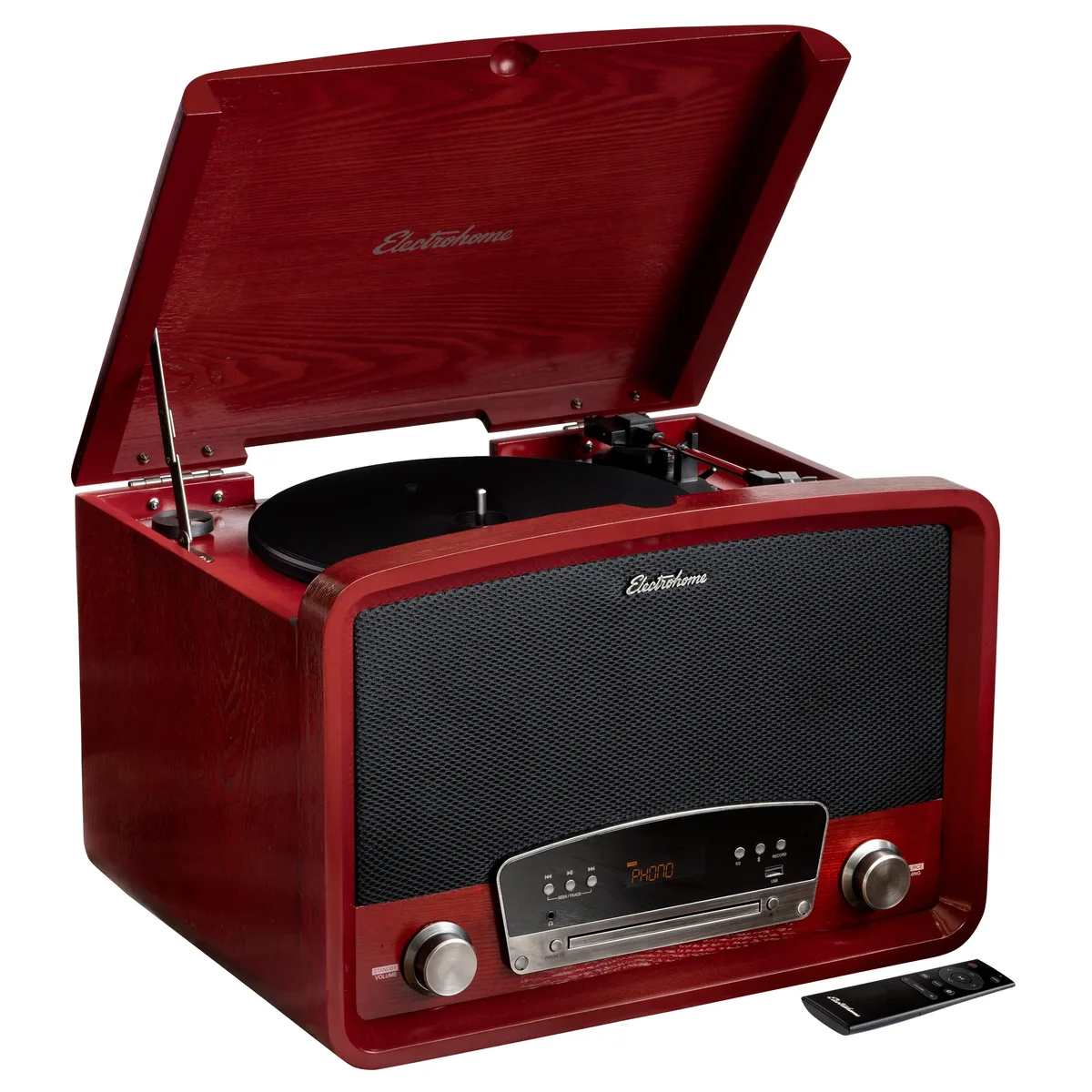 ELECTROHOME ELECTROHOME RR75C 7-in-1 Turntable Red — product photo