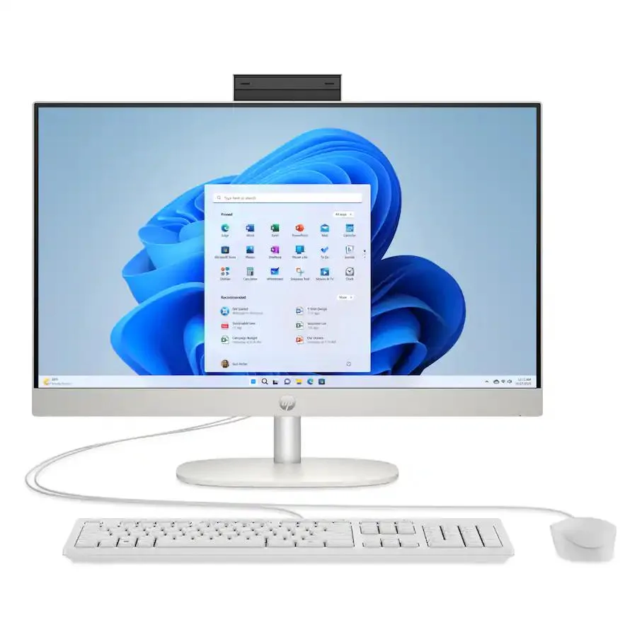HP HP 23.8" FHD Touch All-in-One i3-N300 8GB 512GB Shell White — product photo