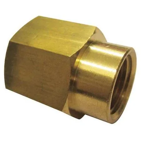 Ten brass reducing couplings with female NPT threads