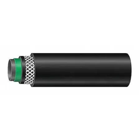 Black synthetic rubber fuel injection hose coil 3/8 inch inside diameter 25 foot length
