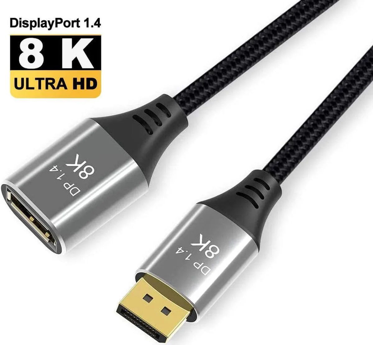 Aomoproing Aomoproing DisplayPort extension cable 8K 60Hz 6.6 ft — product photo