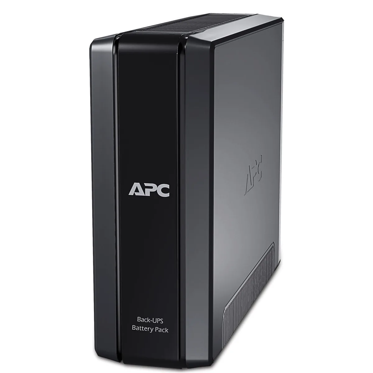 Rectangular black external battery pack for UPS