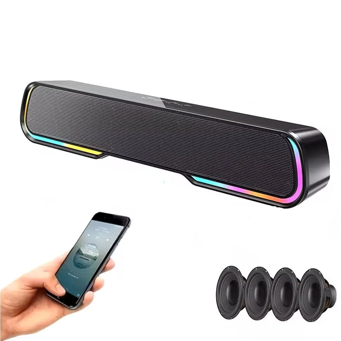  MoonFlame MI-Soundbar 14.0 in Soundbar 5 W Bluetooth RGB — product photo