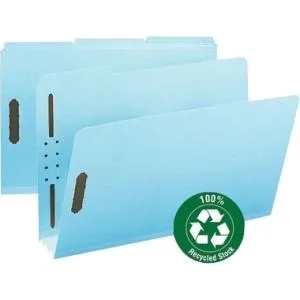 Smead Smead 20002 Pressboard Fastener Folder Blue 25 Box 14.8x9.5in — product photo