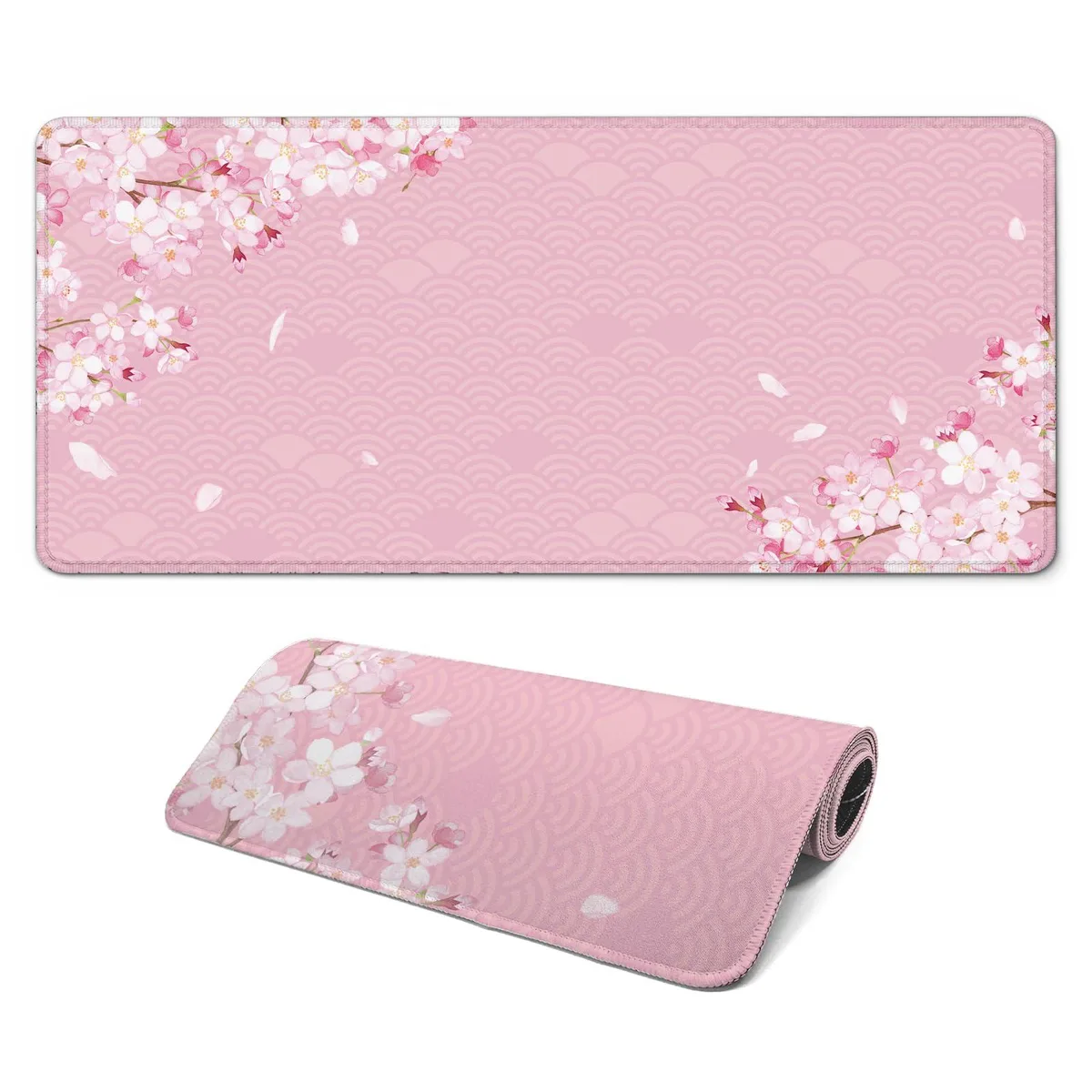  FTSYAD Mouse Pad Pink Cherry Blossom 31.5 x 11.8 inch — product photo
