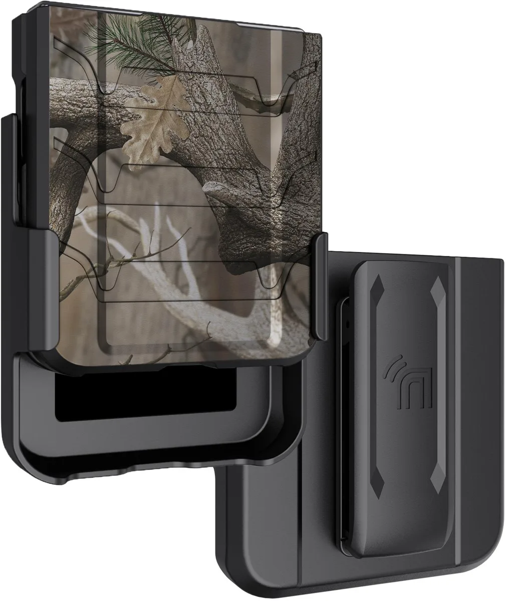 Nakedcellphone Nakedcellphone Tactical Case &amp; Holster Galaxy Z Flip 5 5G Outdoor Camo Tree — product photo