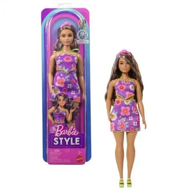 Barbie Barbie Fashionistas Doll #244 Curvy Purple Highlights JJN57 — product photo