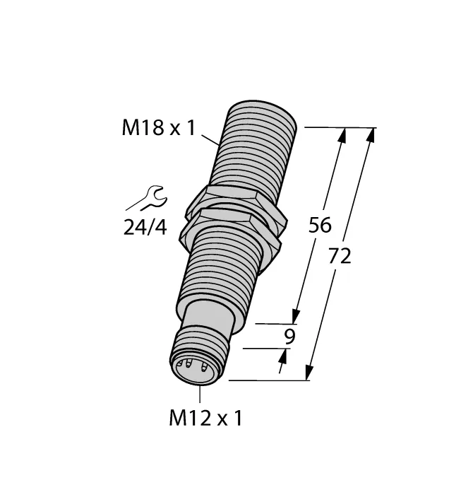 Turck Turck BI8-M18E-LIU-H114 inductive sensor M18×1 15…30 VDC M12×1 — product photo
