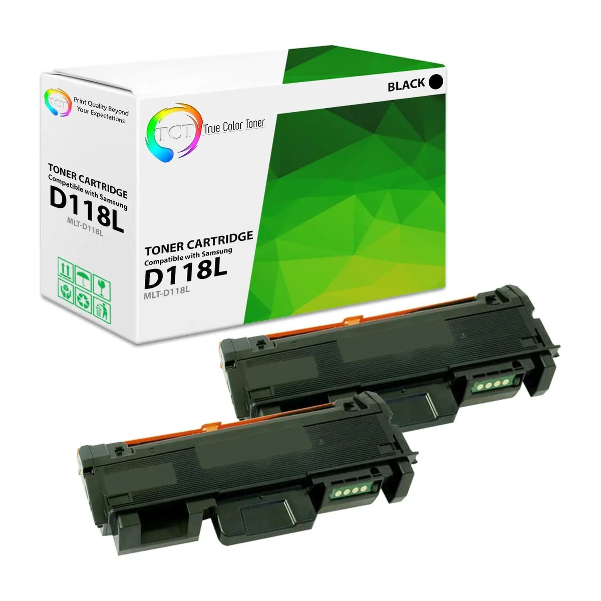 True Color Toner True Color Toner MLT-D118L Black High Yield Toner Cartridge 2 Pack 4000 Pages — product photo