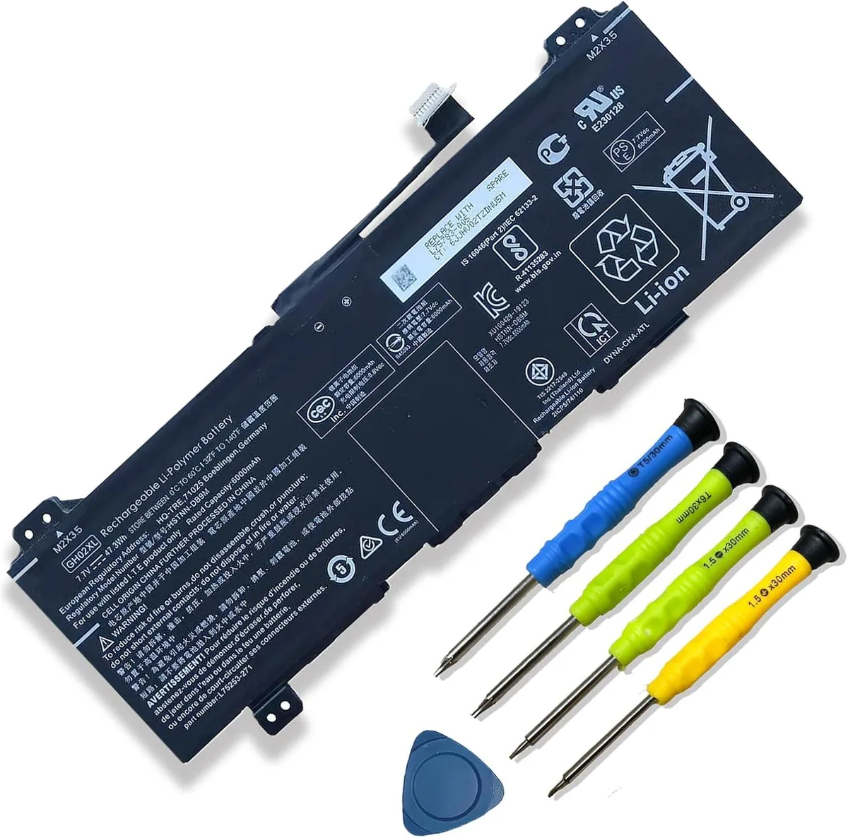 PISKEKAT PISKEKAT GH02XL laptop battery 7.7V 47.3Wh 6000mAh — product photo