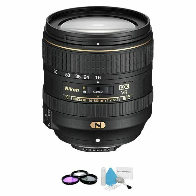 Nikon Inc Nikon AF-S DX NIKKOR 16-80mm f/2.8-4E ED VR camera lens — product photo