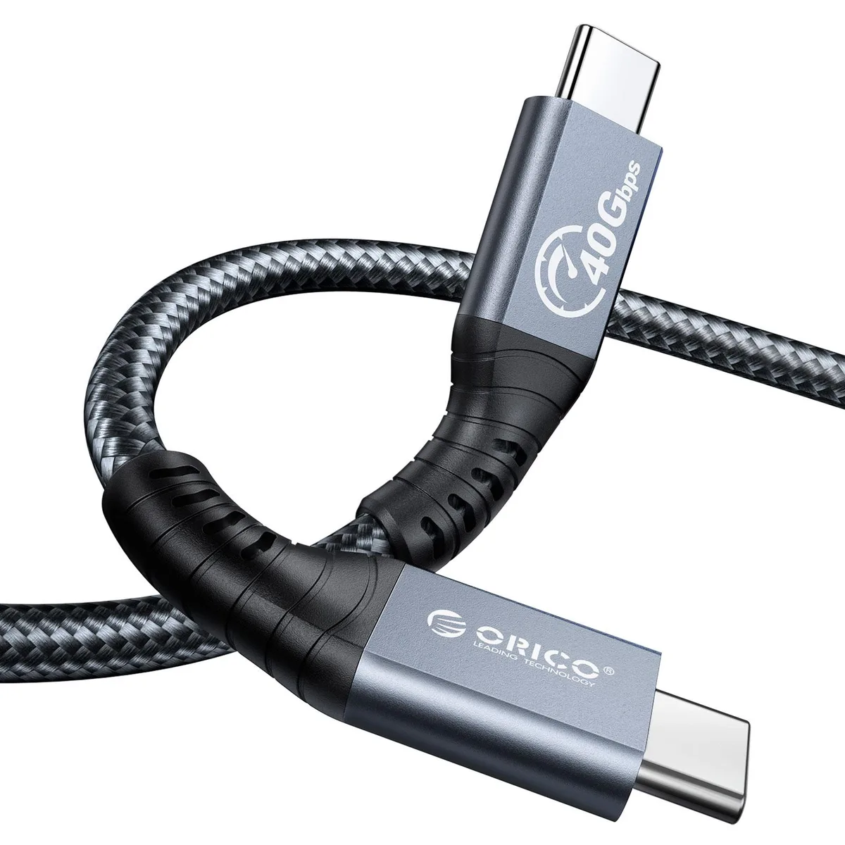 Orico Orico Thunderbolt 4 cable 1ft 40Gbps PD100W 8K@60Hz nylon braided — product photo