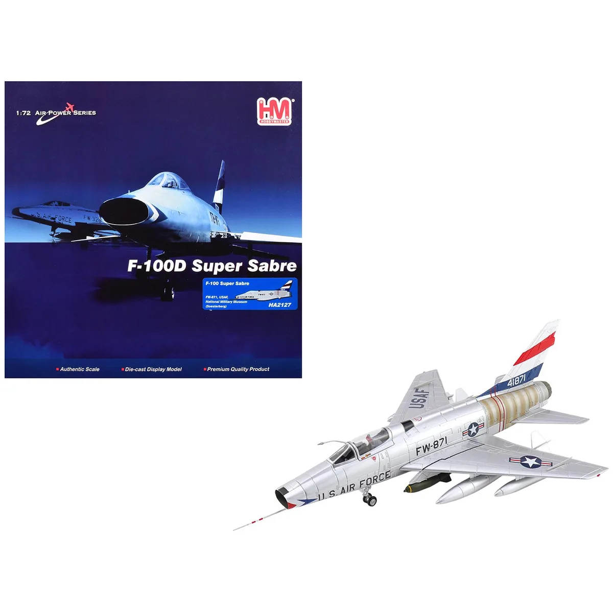 Hobby Master Hobby Master F-100 Super Sabre "National Military Museum" 1/72 Diecast — product photo