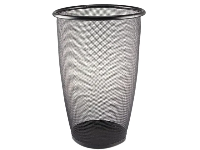 Safco Products Safco Products 9718BL Onyx Round Mesh Wastebasket 9 gal Black — product photo