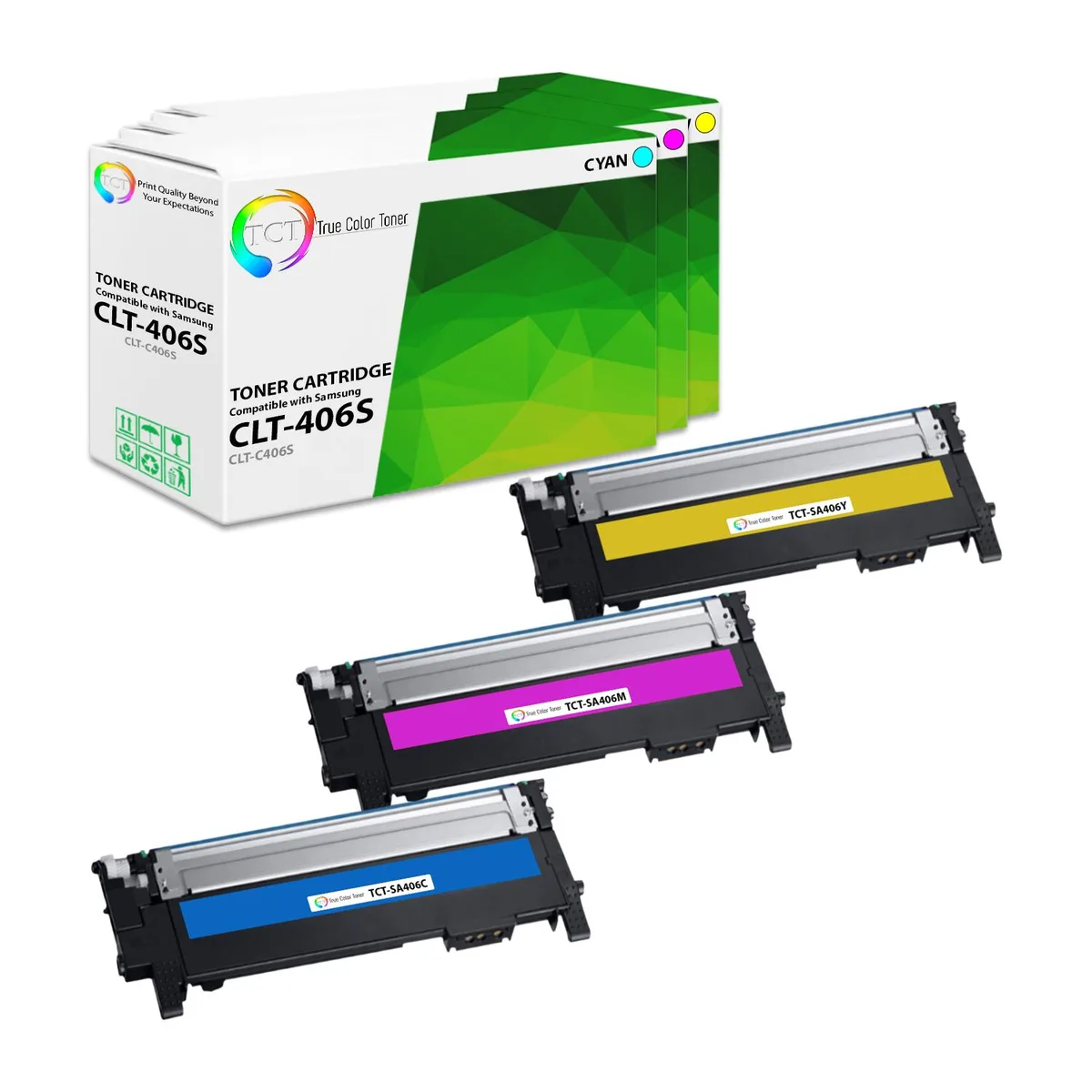 True Color Toner True Color Toner CLT-406S 3-colour toner cartridge 3-pack 1000 pages — product photo