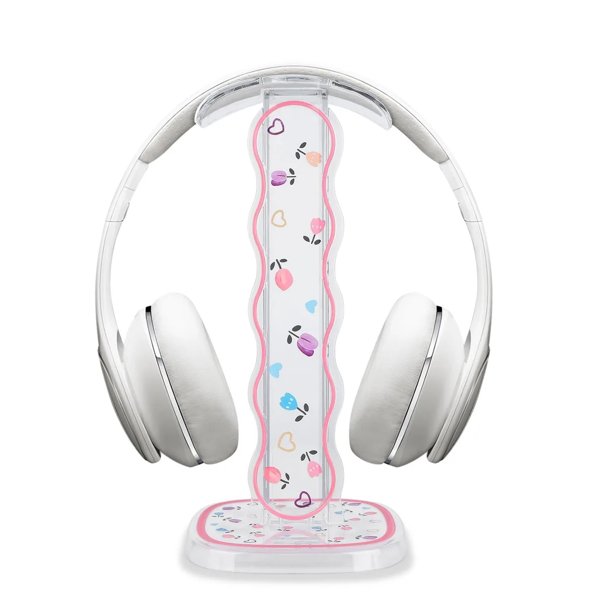CameCosy AC165-2 Headphone Stand Rose Flower Acrylic — product photo