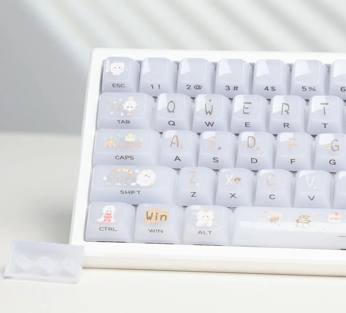 Womier Womier Creamy Cake Sheep White Jelly Keycaps 115-key MDA Profile — product photo