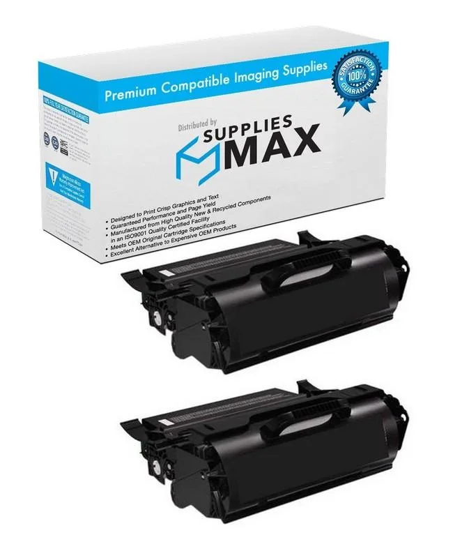 SuppliesMax SuppliesMax X651H21A_2PK Black Toner Cartridge 2 Pack 25000 Pages — product photo