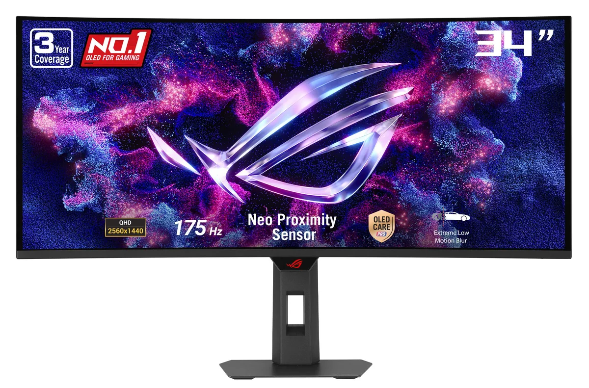 ASUS ASUS XG34WCDG 34" QD-OLED gaming monitor 3440x1440 175Hz — product photo