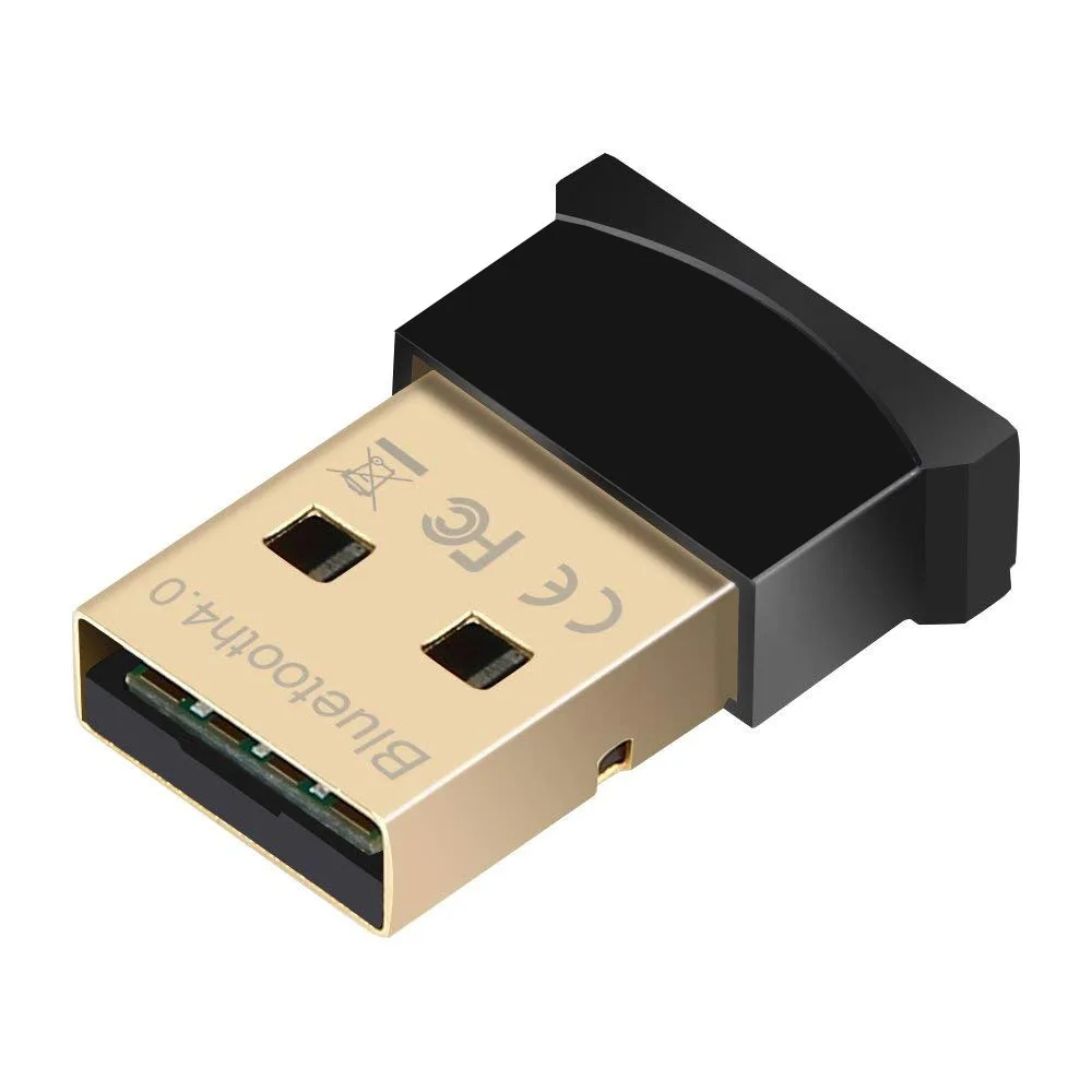 Tiny black USB dongle with Bluetooth 4.0 branding