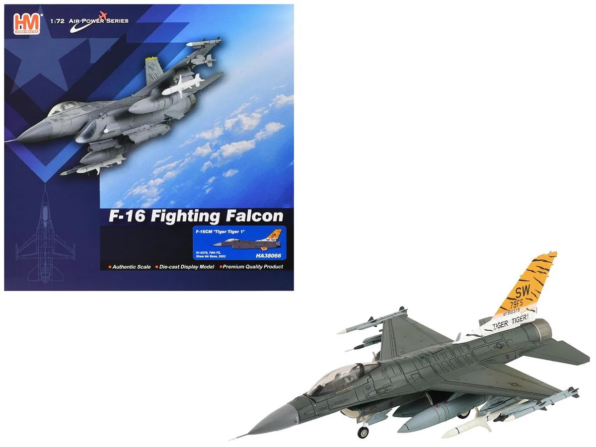 Hobby Master Hobby Master F-16CM "Tiger Tiger 1" 79th FS 1/72 Diecast Model — product photo