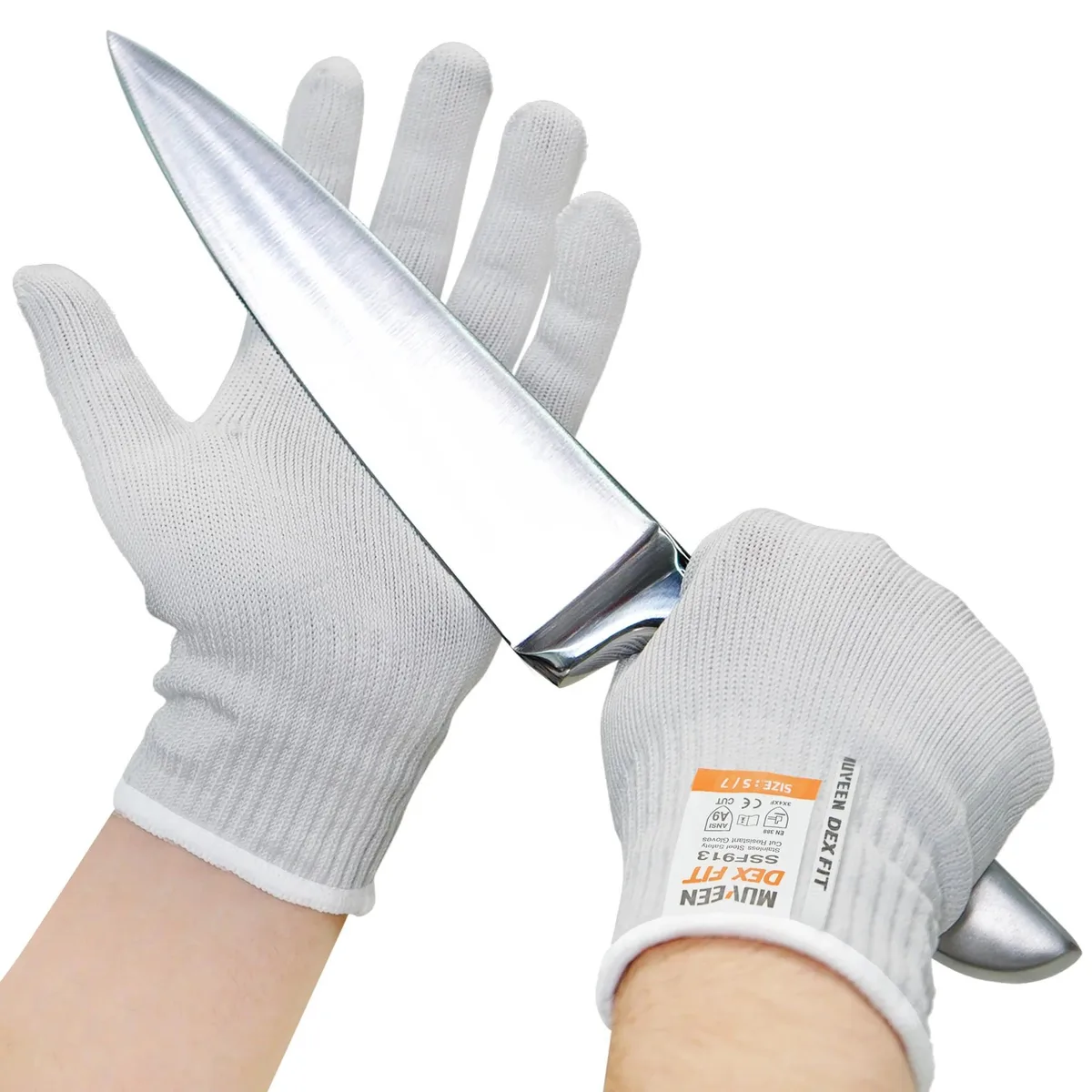 MUVEEN MUVEEN DEX FIT SSF913 Steel Fiber Cut Resistant Glove White — product photo