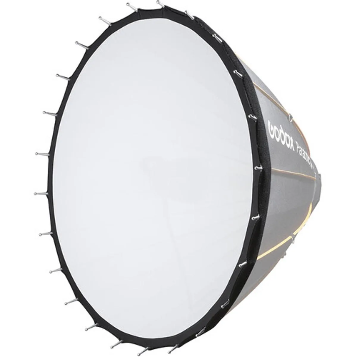 White translucent diffuser disc for 68 parabolic reflector with hook-and-loop edge