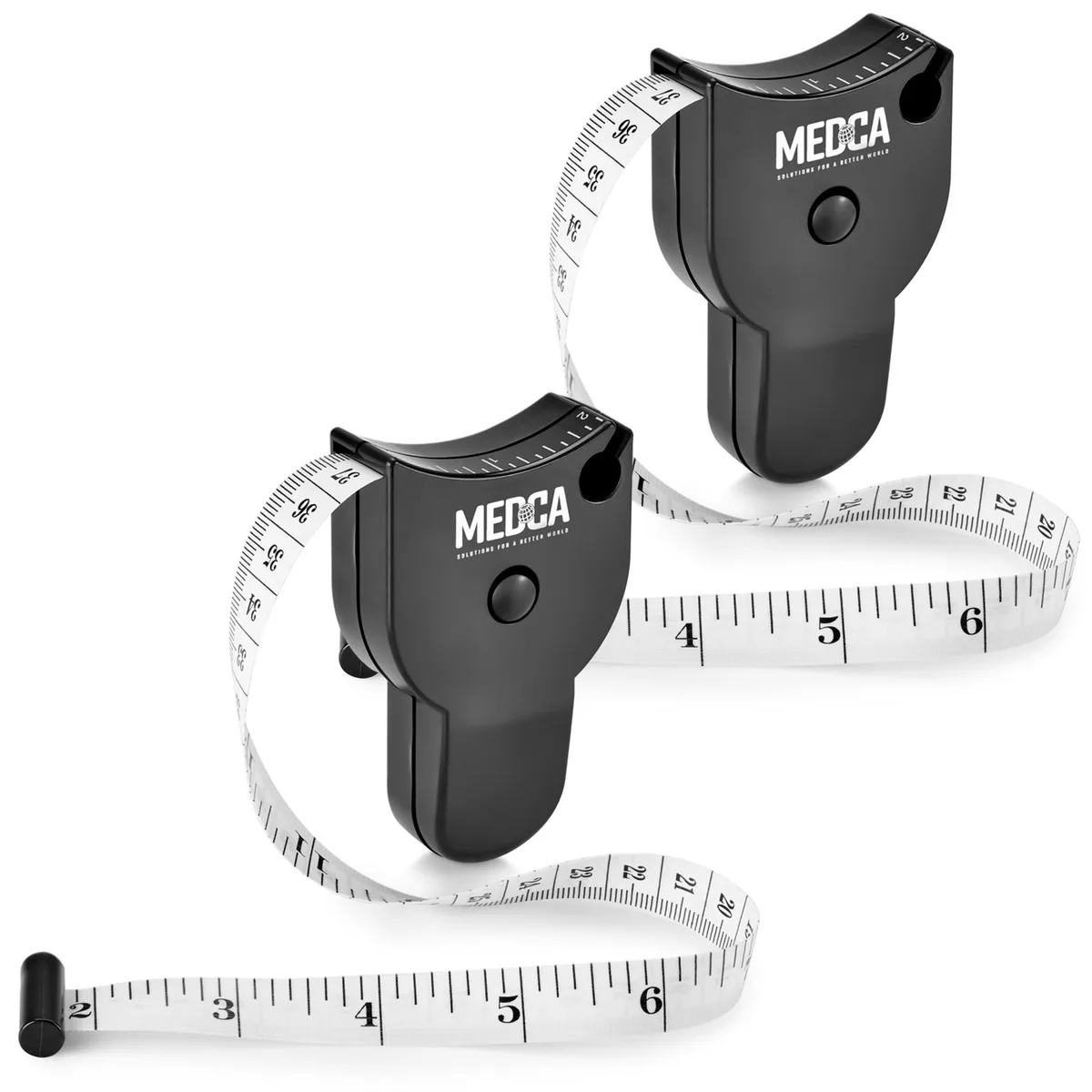 MEDca MEDca Body Tape Measure 2 Pack Inches CM Retractable Pin Lock — product photo