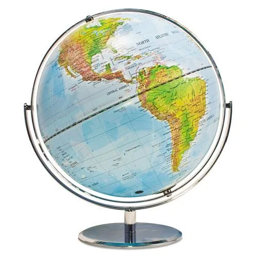 Advantus Advantus 12" Globe Blue Oceans Silver Base Full Meridian 30502 — product photo