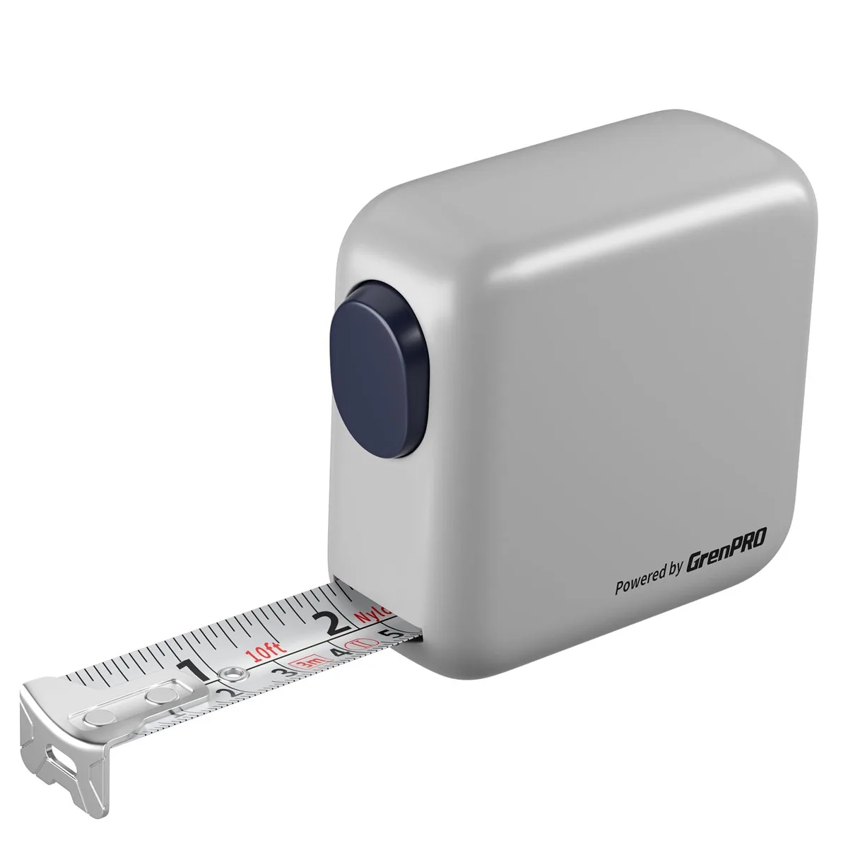 Self-Locking Tape Measure 10ft 3m Dual Scale Grey — product photo
