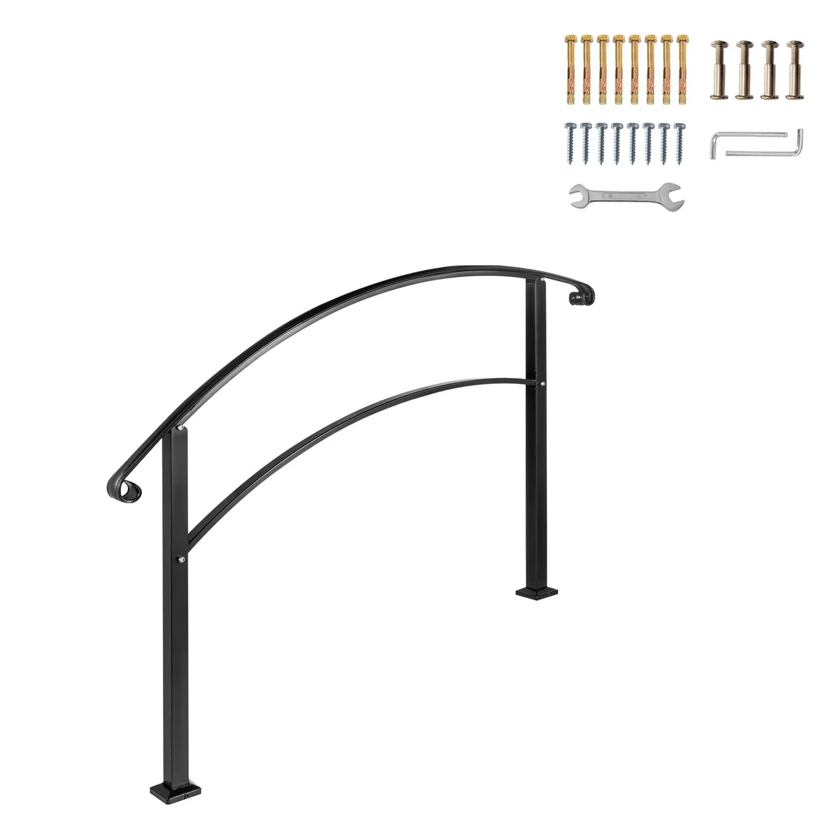 VEVOR VEVOR LTFS-3FT 3-step wrought iron handrail hardware — product photo